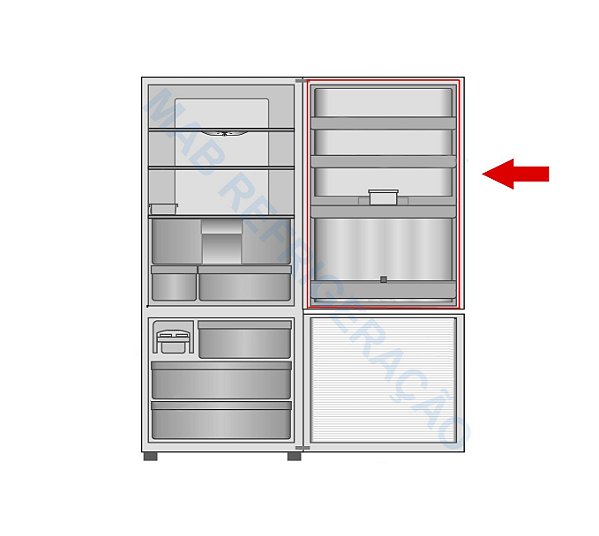 Borracha porta do refrigerador PANASONIC NR-BB51 NR-BB52 NR-BB53
