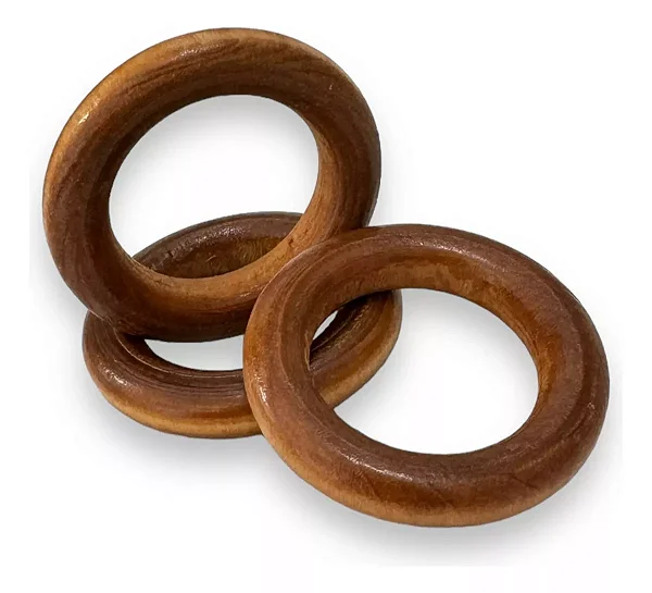 Argola  Madeira 4cm - 4 unidade