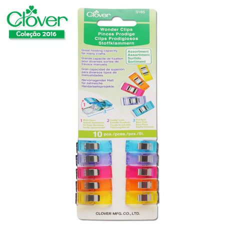 Prendedor De Tecido Clover Color Ref. 3185 C/ 10 Unidades