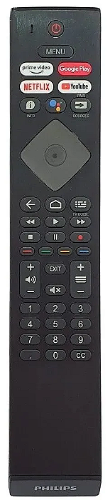 Controle Remoto Para TV smart PHILIPS 32PHG6917/78 43PFG6917/78  50PUG7406/78; 55PUG7406/78; 65PUG7406/78; 70PUG7406/78 c/ tecla NETFLIX  YOUTUBE PRIMEVIDEO GOOGLE PLAY - EVANELETRO.COM - Distribuidor e Revendedor  Receptor e Controles Remotos. Controles ...