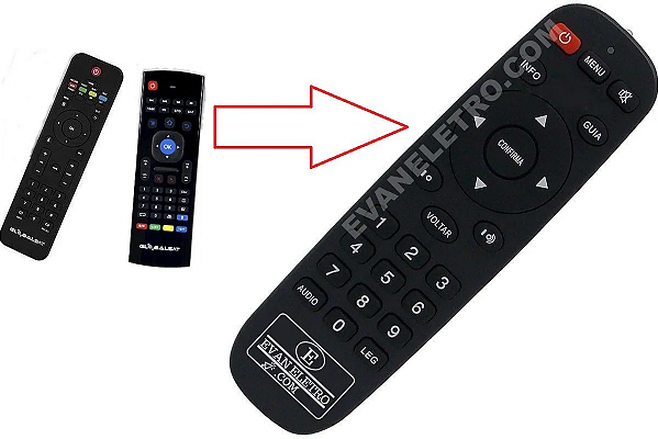Controle Remoto para Globalsat Android GS-500 4k H265
