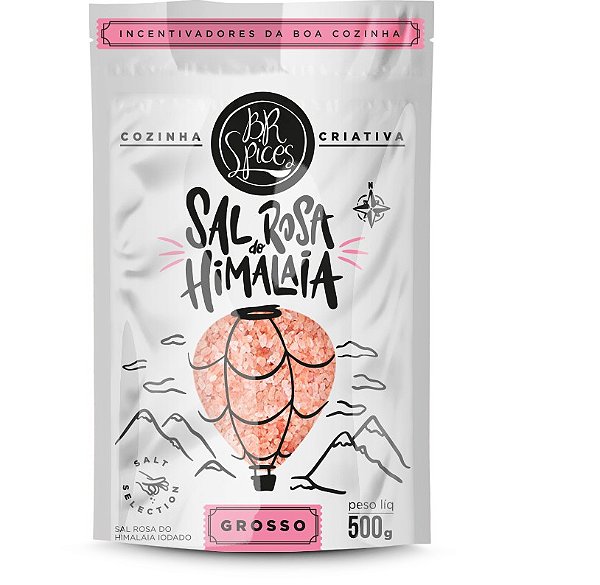 Pouch Sal Rosa do Himalaia - Grosso - 500g