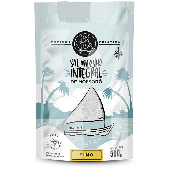 Sal Marinho BR Spices Integral De Mossoró Fino Pouch 500G