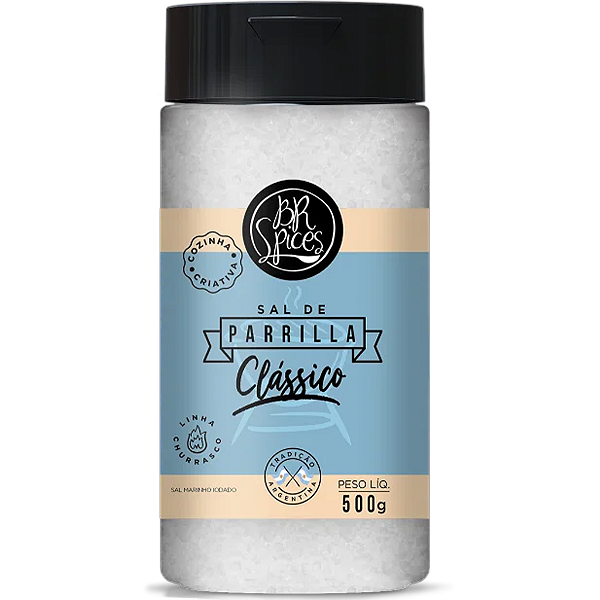 Sal De Parrilla Clássico BR Spices Pote 500G
