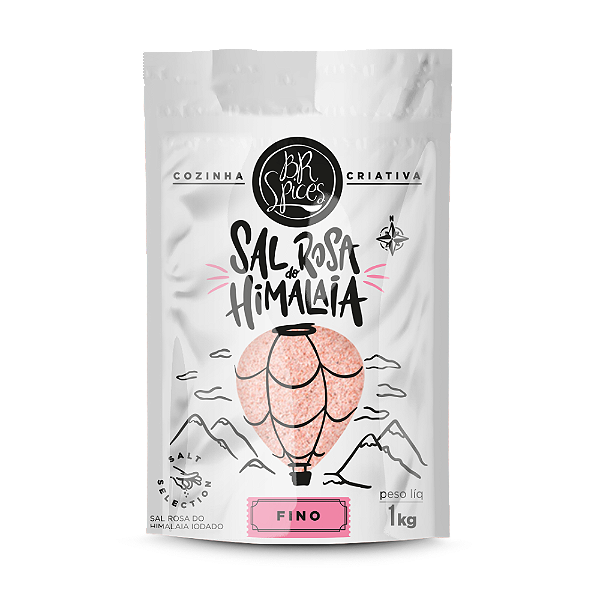 Sal Rosa Do Himalaia Iodado Fino BR Spices Pouch 1KG