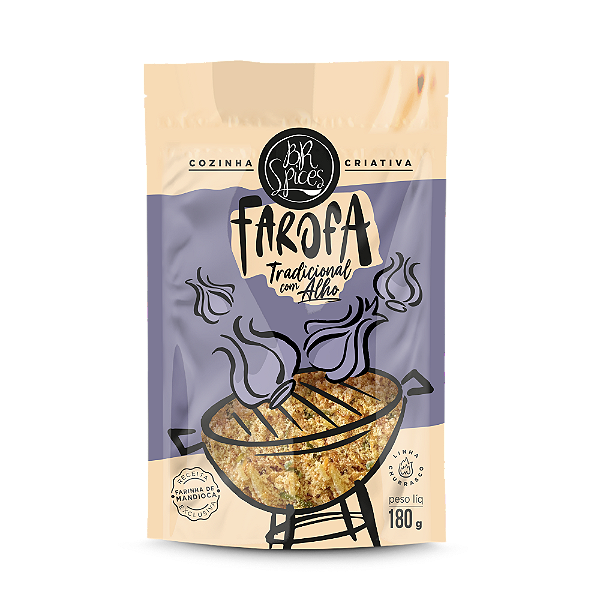 Farofa Tradicional Com Alho Br Spices Pouch 180G