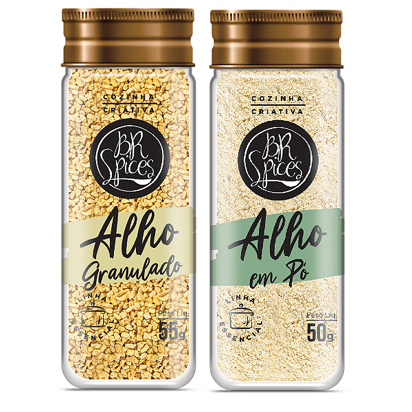 Kit Alho em Pó e Alho Granulado BR Spices