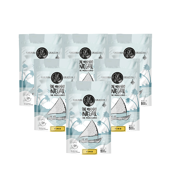 Kit 6 Sal Marinho Integral Mossoró BR Spices 500G