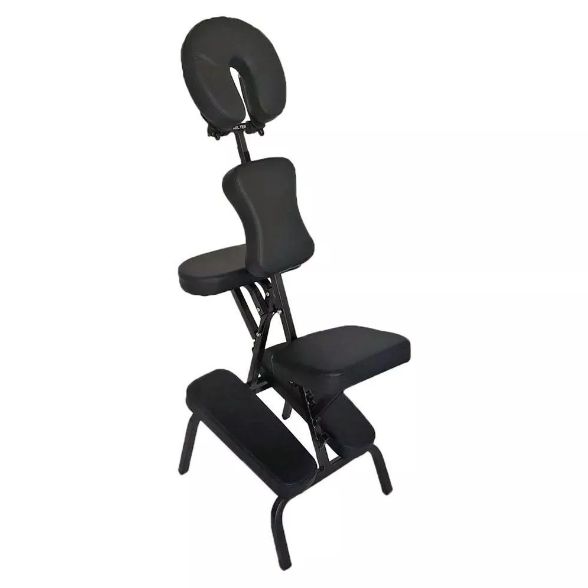 Cadeira de Massagem Shiatsu Quick Massage Profissional Dobrável Portátil Preta