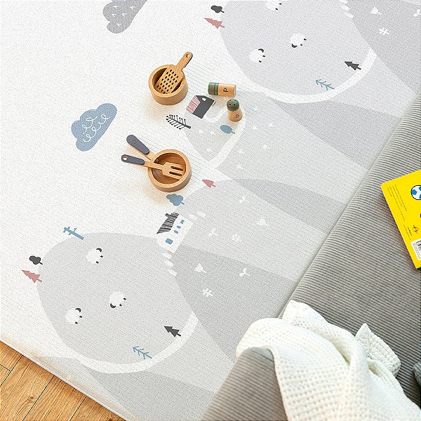 Tapete de Atividades Dupla Face Infantil Parklon PVC Premium Happy Way & Botanical 190cm x 130cm x 1,2cm