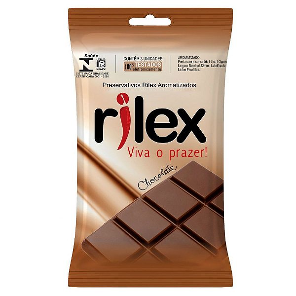 Preservativo Rilex - Aroma de Chocolate - 3 Unidades