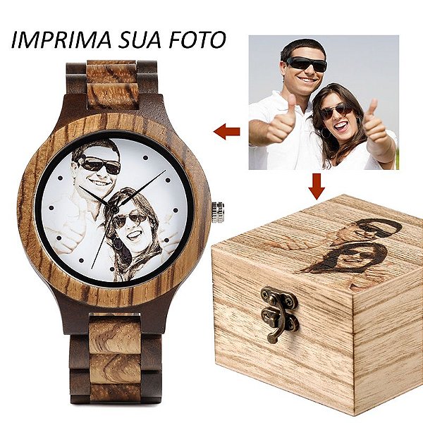 Relógio de Madeira Personalizado