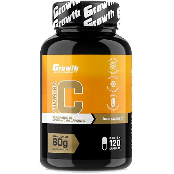 Vitamina C (45mg) - 120 Cápsulas - Growth Supplements