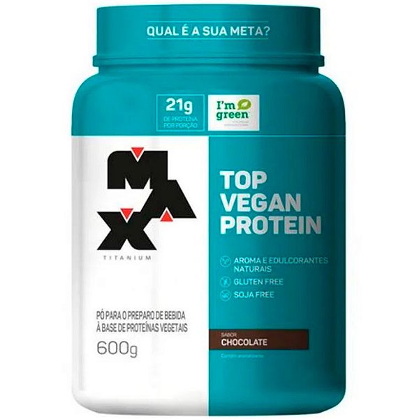 Top Vegan Protein (Proteína Vegana Zero Lactose) - 600g - Max Titanium (Validade 03/2024)