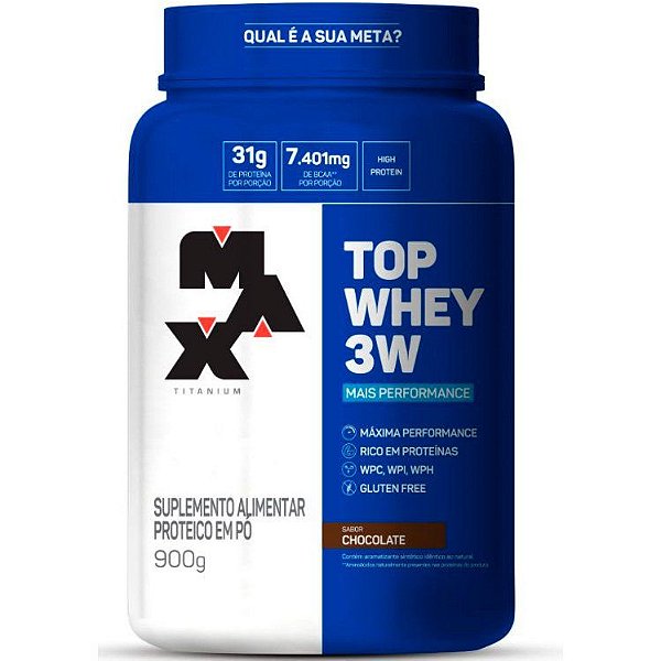 Top Whey 3W Mais Performance - 900g - Max Titanium