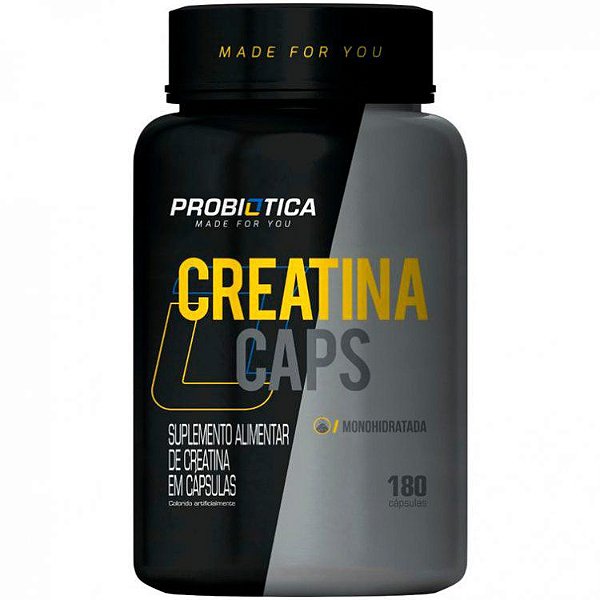 Creatina 100% Pura Monohidratada - 180 Cápsulas - Probiótica