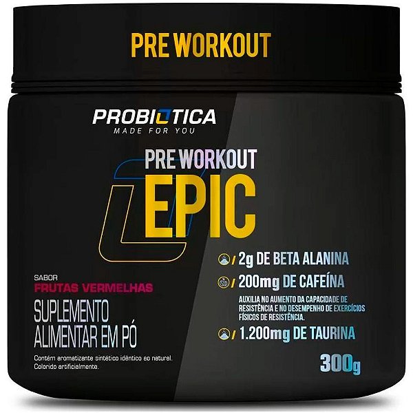 Epic Pré-Treino - 300g - Probiótica (com Beta-Alanina)
