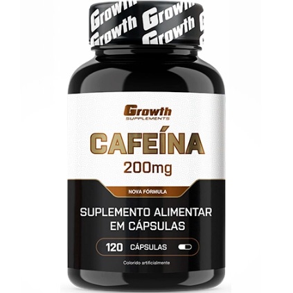 Cafeína (200mg) - 120 Cápsulas - Growth Supplements
