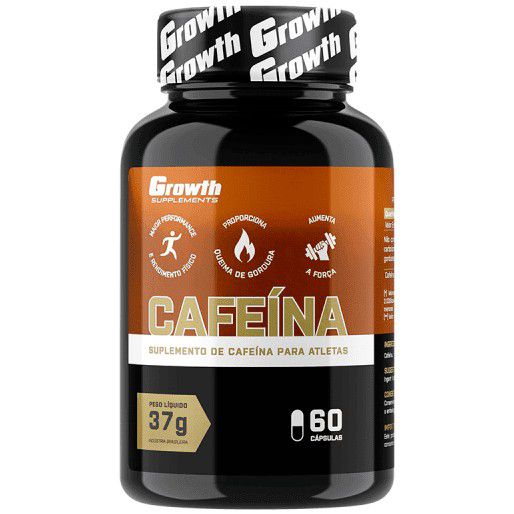 Cafeína (420mg) - 60 Cápsulas - Growth Supplements