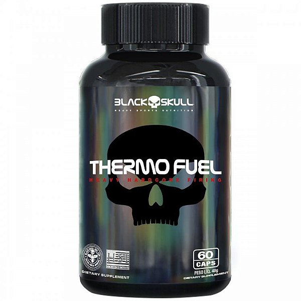 Thermo Fuel (L-Carnitina + Cafeína + Cromo) - 60 Cápsulas - Black Skull