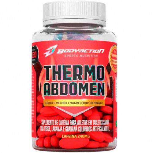 Thermo Abdomen (Cafeína 240mg) - 120 Tabletes - BodyAction