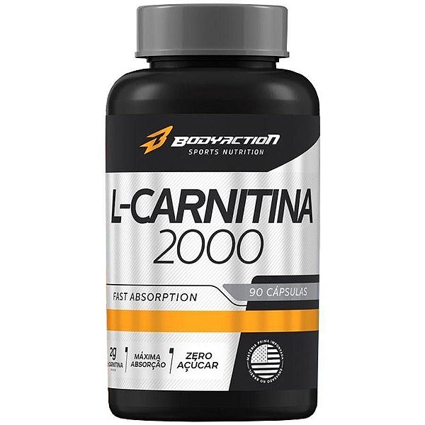 L-Carnitina Pura (2000mg) - 90 Cápsulas - BodyAction