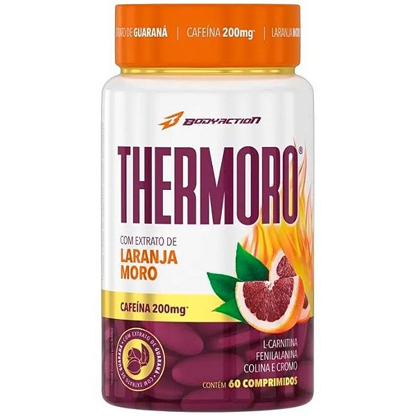 Thermoro (Cafeína + Guaraná + Cromo + L-Fenilalanina + L-Carnitina) - 60 Comprimidos - BodyAction