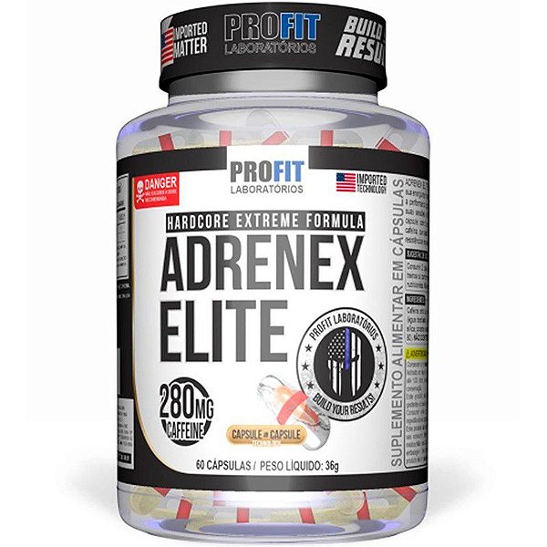 Termogênico Adrenex Elite (Cafeína 280mg) - 60 Cápsulas - Profit Labs