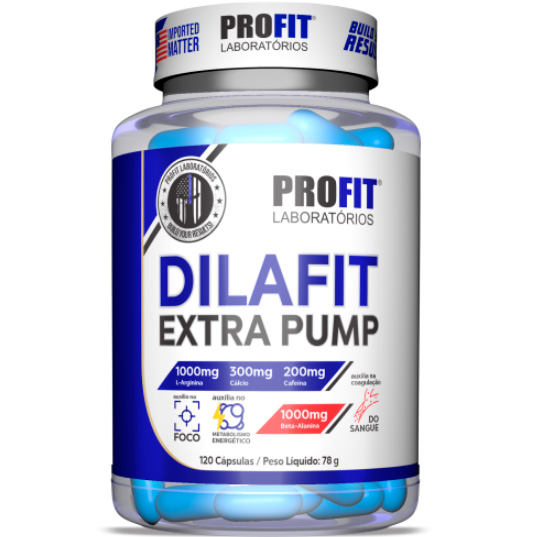 Dilafit Extra Pump (L-Arginina + Beta Alanina) - 120 Cápsulas - Profit Labs