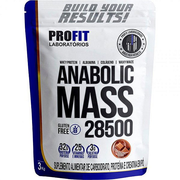 Hipercalórico Anabolic Mass 28500 - Pacote 3000g - Profit Labs
