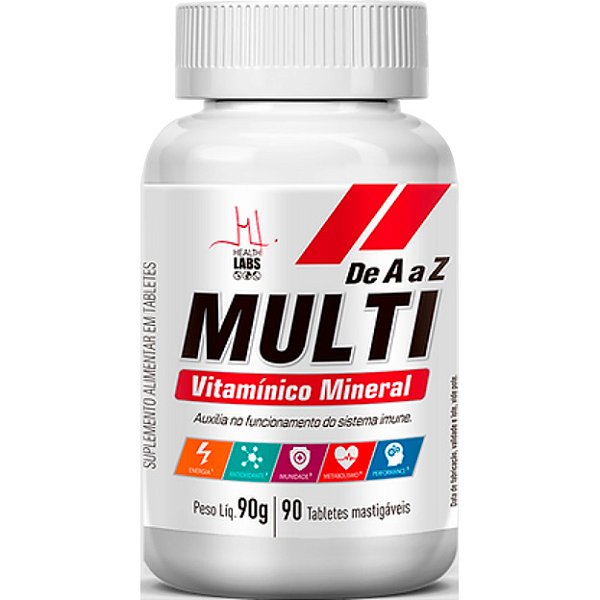 Multivitamínico Multi de A-Z - 90 Tabletes - Health Labs