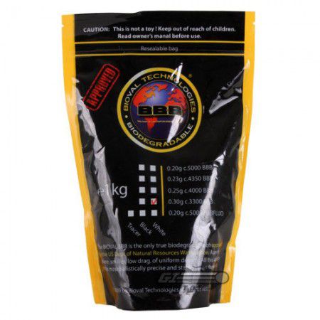 Esferas BBs Airsoft (0.30g) - 3300un - Biodegradável - Bioval