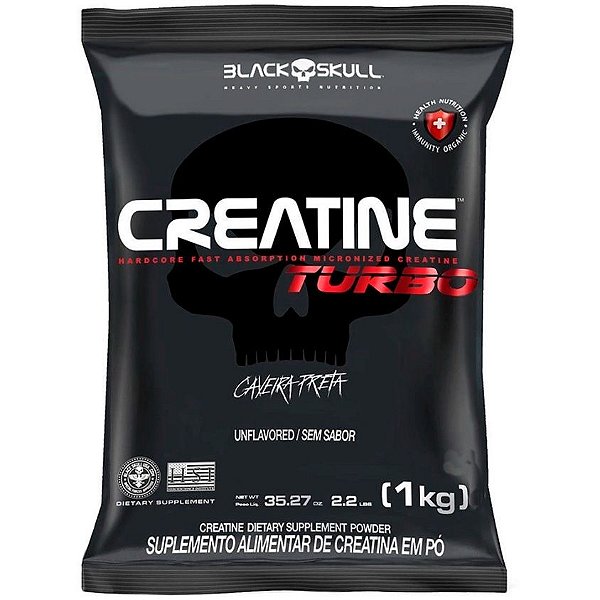 Creatina Turbo - Pacote 1000g - Black Skull