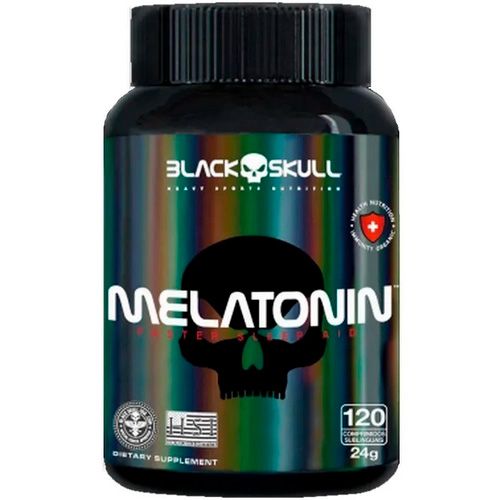 Melatonina (210mcg) - 120 Comprimidos Sublinguais - Black Skull