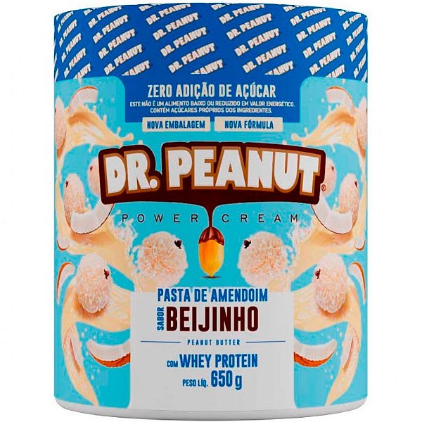 Pasta de Amendoim com Whey Isolado (Sabor Beijinho) - 650g - Dr. Peanut