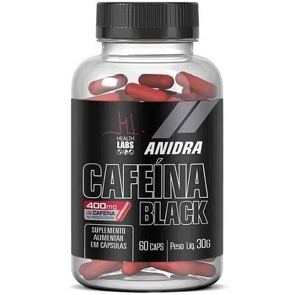 Cafeína Black (400mg) - 60 Cápsulas - Health Labs