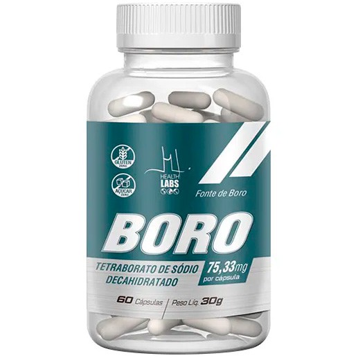 Boro (8mg) (Saúde Óssea / Equilíbrio Hormonal) - 60 Cápsulas - Health Labs