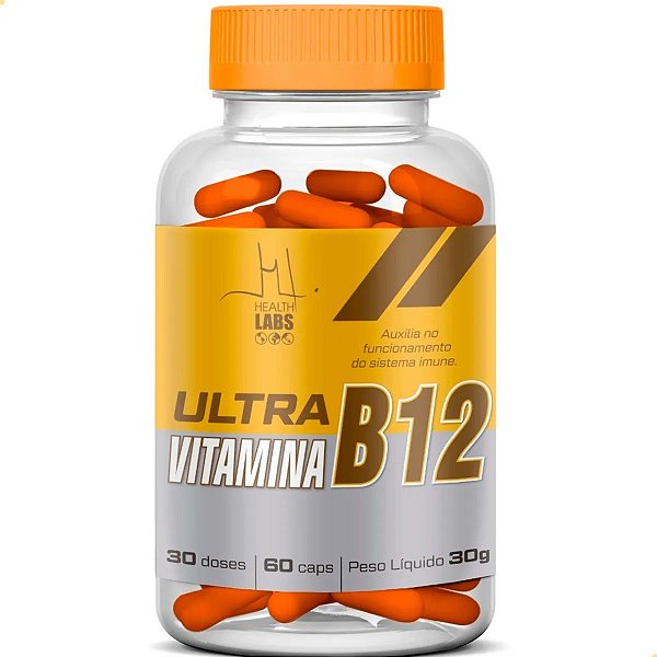 Ultra Vitamina B12 - 60 Cápsulas - Health Labs