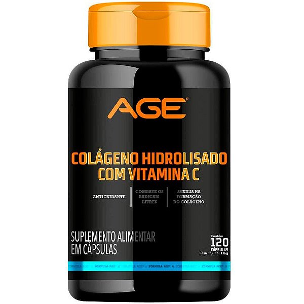 Colágeno Hidrolisado com Vitamina C - 120 Cápsulas - Nutrilatina AGE