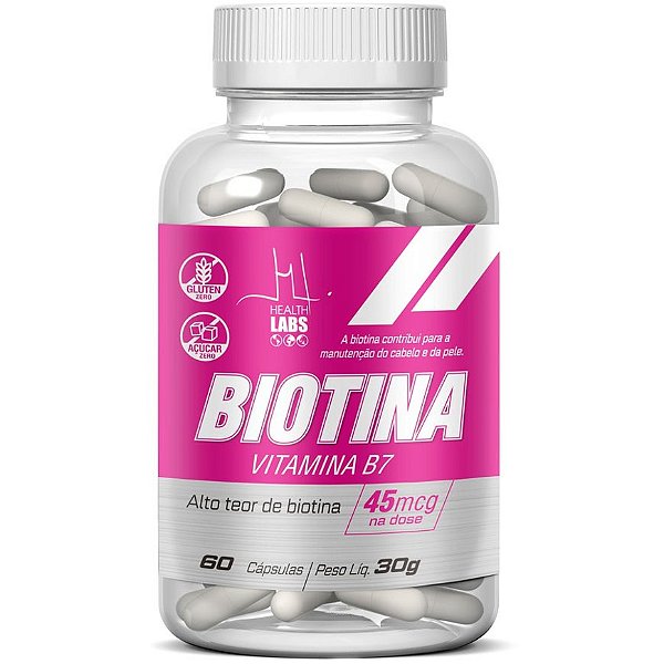 Biotina (Vitamina B7) - 60 Cápsulas - Health Labs