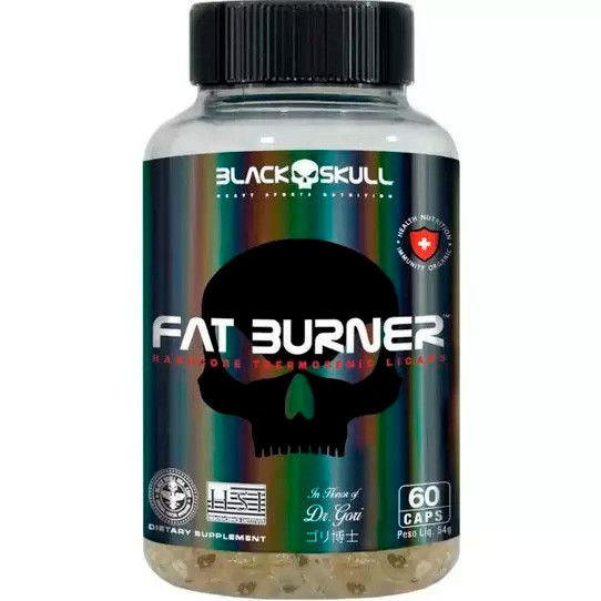 Fat Burner (L-Carnitina + Cafeína) - 60 Cápsulas - Black Skull