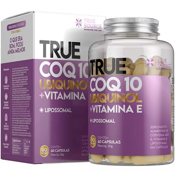 True Q10 (100mg) (Ubiquinol + Vitamina E) Lipossomal - 60 Cápsulas - True Source