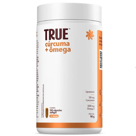 True Cúrcuma + Ômega 3 (Lipossomal) - 120 Cápsulas - True Source