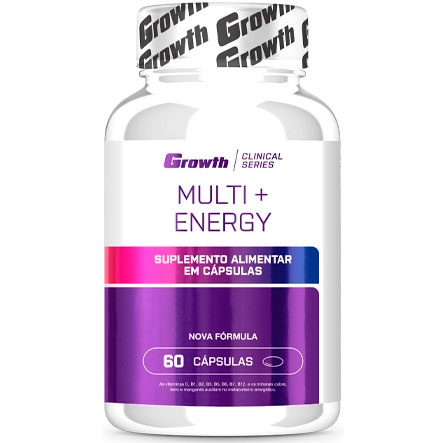 Multivitamínico Multi + Energy - 60 Cápsulas - Growth Supplements