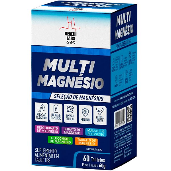 Multi Magnésio (5 em 1) - 60 Tabletes - Health Labs