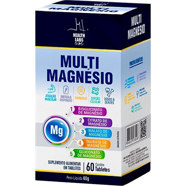 Multi Magnésio (5 em 1) - 60 Tabletes - Health Labs