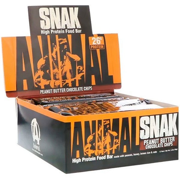 Barra de Proteína Animal Snak Bar Protein - (12un x 50g cada) - 600g - Universal Nutrition