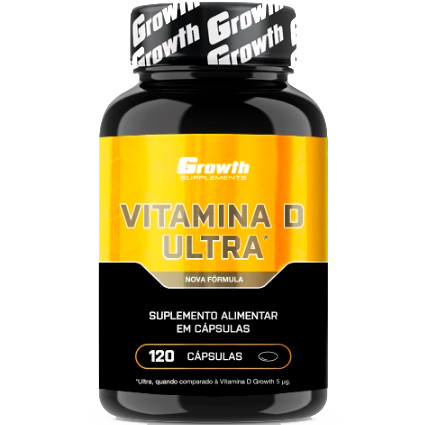 Vitamina D Ultra (50mcg) - 120 Cápsulas - Growth Supplements