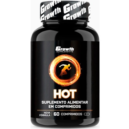 Hot Termogênico (Cafeína / Gengibre / Pimenta) - 60 Comprimidos - Growth Supplements