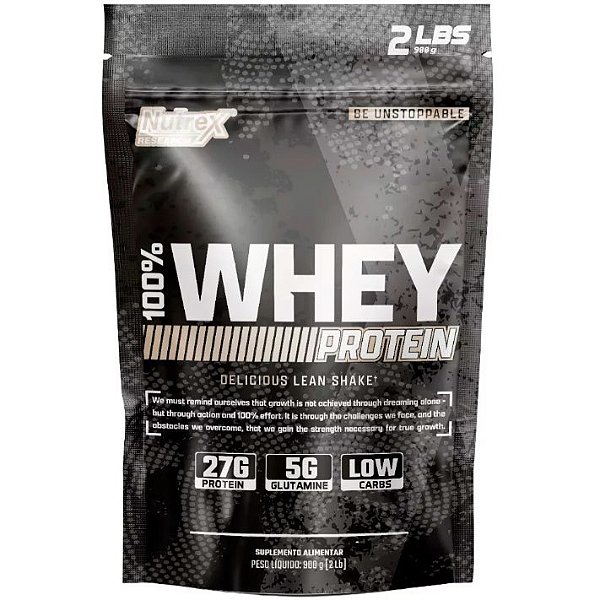 100% Whey Protein (27g Proteína) - Pacote 900g - Nutrex Research